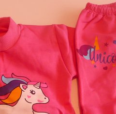 set conjunto frisado unicornio pantalon jogging y buzo cuello redondo - comprar online