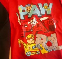 Set paw patrol patrulla canina remera manga larga y pantalon pijama - comprar online