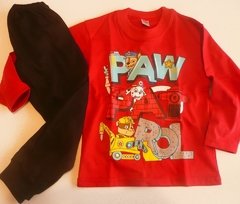 Set paw patrol patrulla canina remera manga larga y pantalon pijama