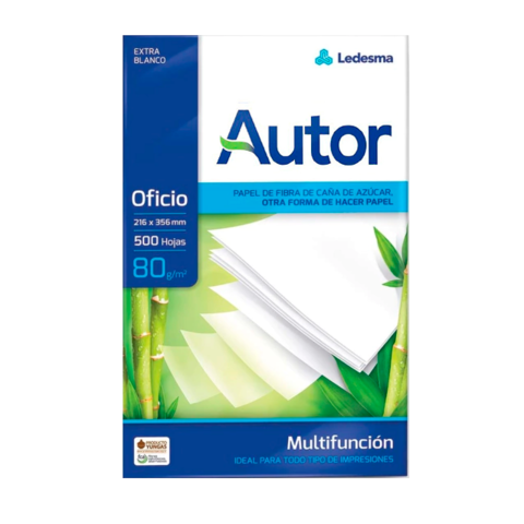 Resmas AUTOR OFICIO 80 Grs Caja x 10 UNIDADES