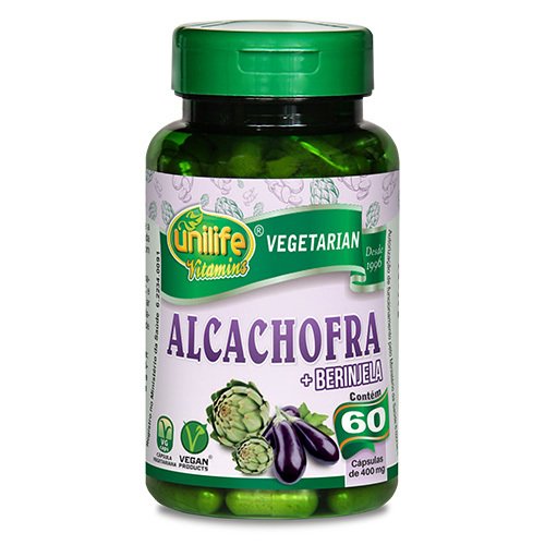 Alcachofra + Berinjela - 60 Cáps - 400mg (Unilife)