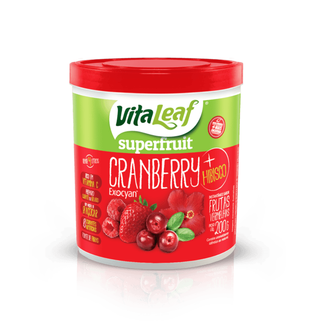 Vita Leaf Superfruit Cranberry + Hibisco - Sabor Frutas Vermelhas - 200 g (New Labs Vita)