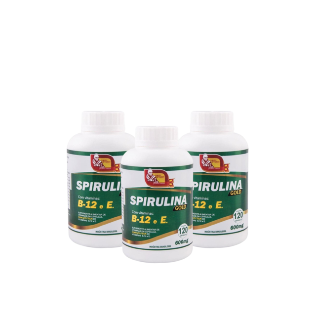 KIT 3 Spirulina Gold - 120 Cáps - 600 mg (Mosteiro Dévakan) (cópia)