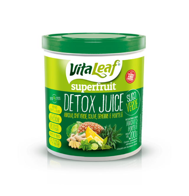 Detox Juice Suco Verde - Sabor Abacaxi com Hortelã - 200g (New Labs Vita)
