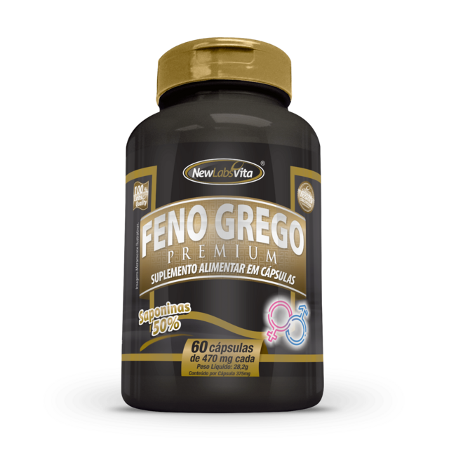 FENO GREGO PREMIUM - 375mg – 60 Cápsulas (New Labs Vita)