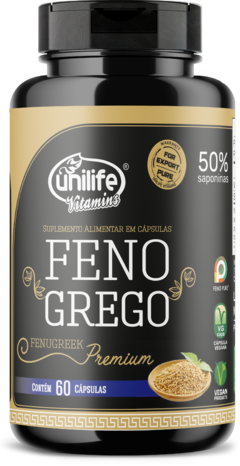 FENO GREGO PREMIUM 50% SAPONINAS CONCENTRADO 60 CÁPSULAS UNILIFE