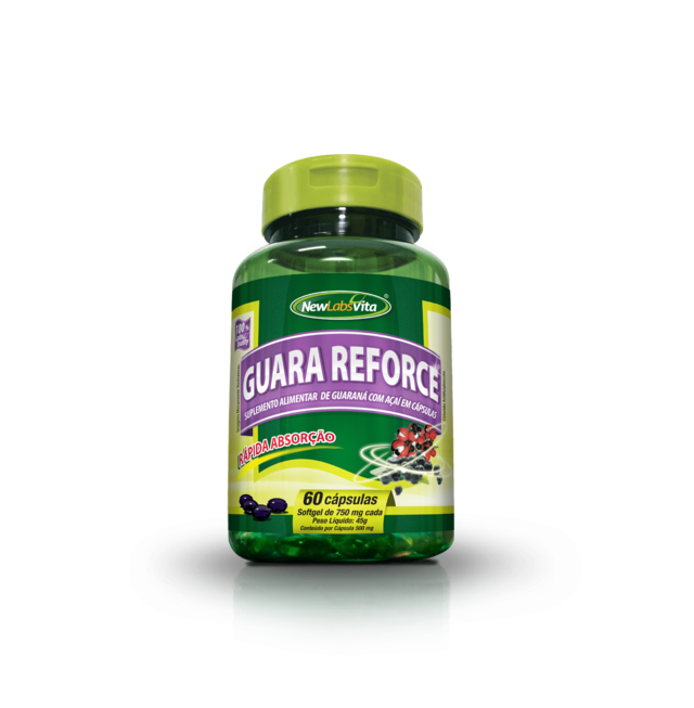 Guara Reforce (Guaraná com Açaí) - 60 Cáps - 500mg (New Labs Vita)