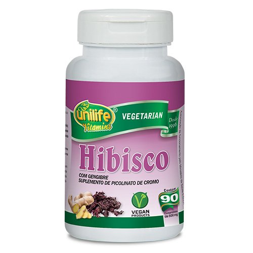 Hibisco com Gengibre - 500mg (Unilife)