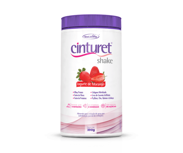 Cinturet Shake - Sabor Morango - 390g (New Labs Vita)