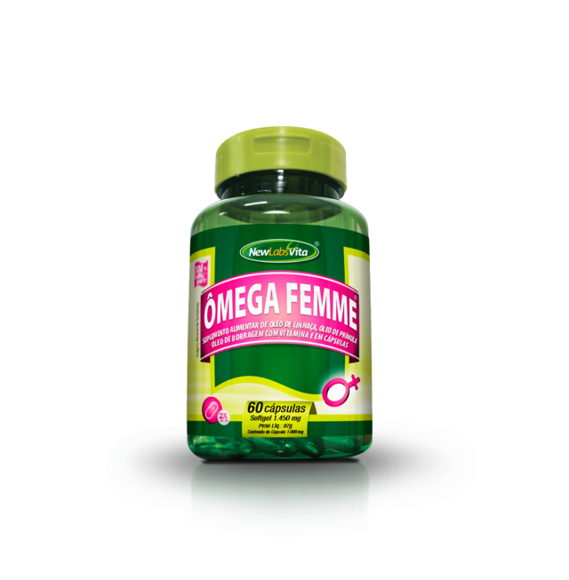 Ômega Femme - 60 Cáps - 1000 mg (New Labs Vita)