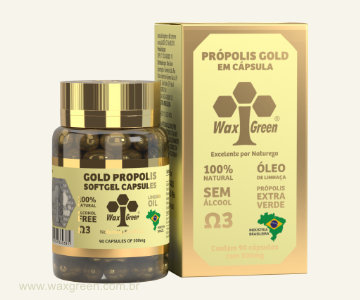 PRÓPOLIS VERDE GOLD 87% EXTRATO - 90CAPS (WAX GREEN)