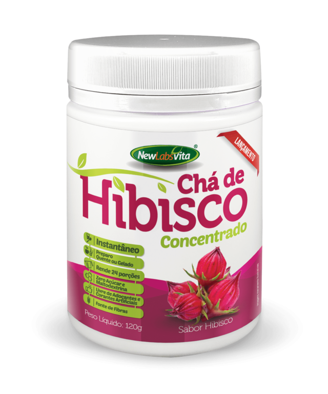 HIBISCO CHÁ CONCENTRADO - 120G - SABOR HIBISCO (NEW LABS VITA)