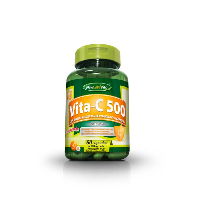 VITA-C 500 - 60 Cáps - 525mg (New Labs Vita)