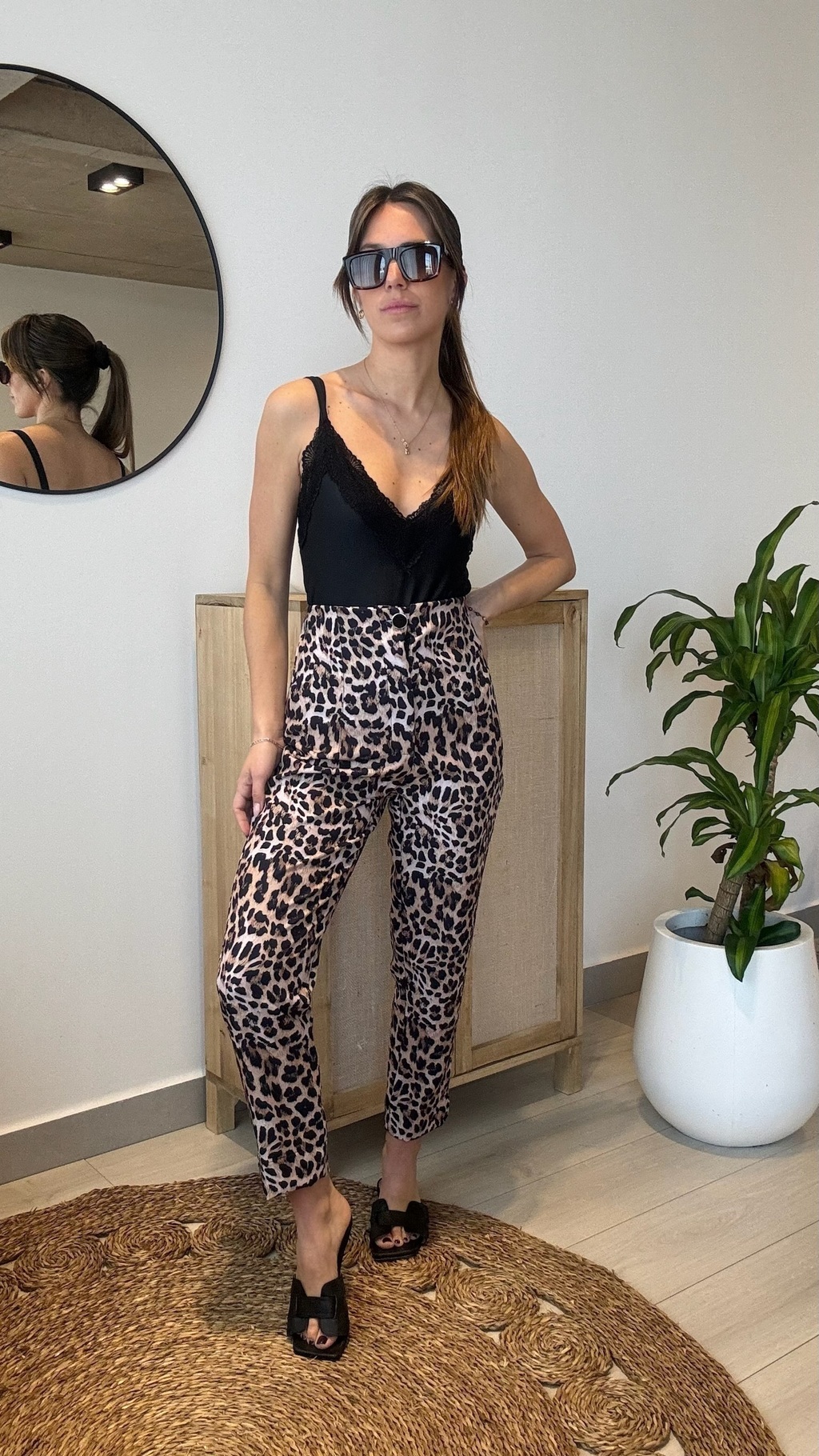 Pantalon print hotsell