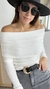 Sweater Cuello Bote Blanco - comprar online