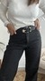 Cinturon Hebilla Combinada Negro - comprar online