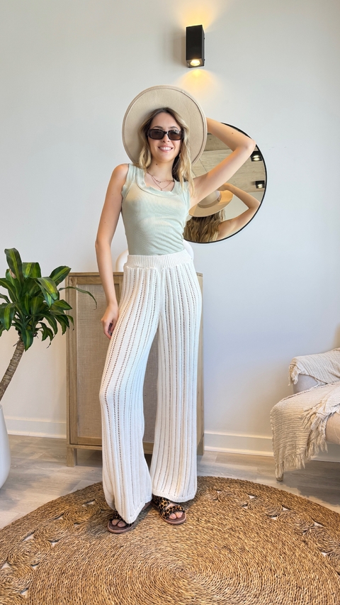 Pantalón Crochet Blanco