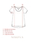 Remera Rayada escote en V Blanco - tienda online