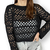 Sweater calado negro - comprar online