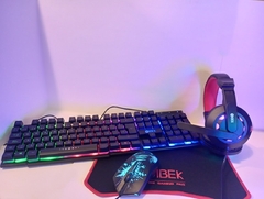 Combo Gamer 4 en 1 Ibek bk-888 rgb (teclado-mouse-pad-auricular) - SINALOAMDQ