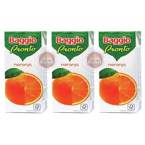 Jugo Baggio 125ml Naranja 18 Unidades