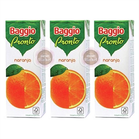 Jugo Baggio 200ml Naranja 18 Unidades