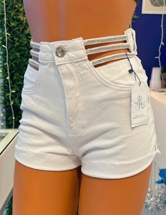 short premium cós vazado com strass