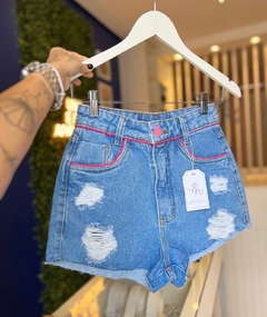 short destroyed detalhe pink