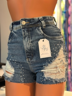 short c brilho e destroyed ( c 2% de lycra )