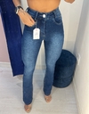 calça flare jeans medio mn