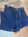 short premium trad jeans escuro