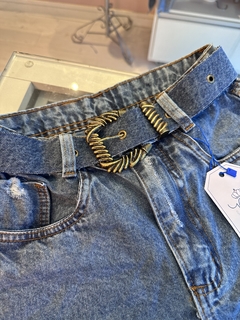 short abanhado c cinto jeans - comprar online