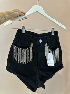 short preto strass