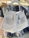 short branco franja