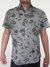 Camisa Floral Estampada Cinza