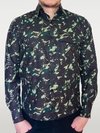 camisa militar manga longa