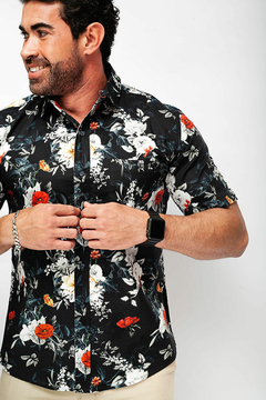 camisa floral masculina