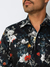 camisa floral masculina manga longa