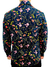 camisa preta floral