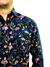 camisa floral masculina manga longa