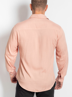 camisa social masculina rosa