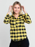camisa xadrez amarela feminina