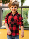 camisa xadrez flanelada infantil