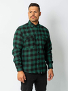 camisa xadrez verde masculina