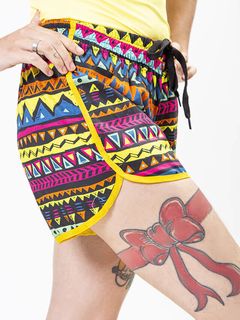 short estampado feminino