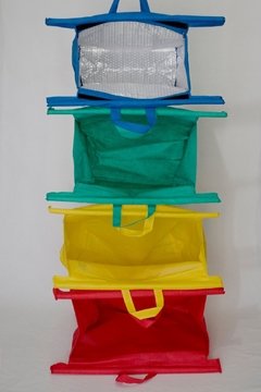 3 Bolsas + 1 bolsa Isotérmica para carro supermercado - KIT x4 en internet