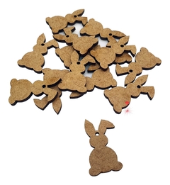 100 Aplique Páscoa Pingente Coelho Enfeite Mdf Cru 3cm - comprar online