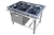 Fogão 6 Bocas Venâncio Extra Inox 430 30X30 Industrial Baixa Pressão 3QD/3QS com Forno 70L Inox