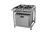 Fogão 4 Bocas Baixa Pressão INOX 430 30x30 com Forno 85L Inox - Industrial Cristal Aço 