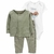 Carters Set 3 Piezas Body Mangas Cortas Campera Pantalon Verde